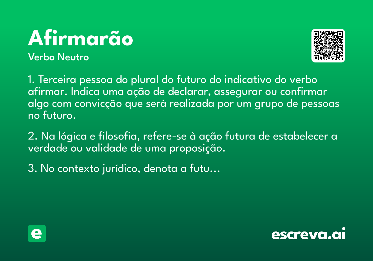 afirmarão