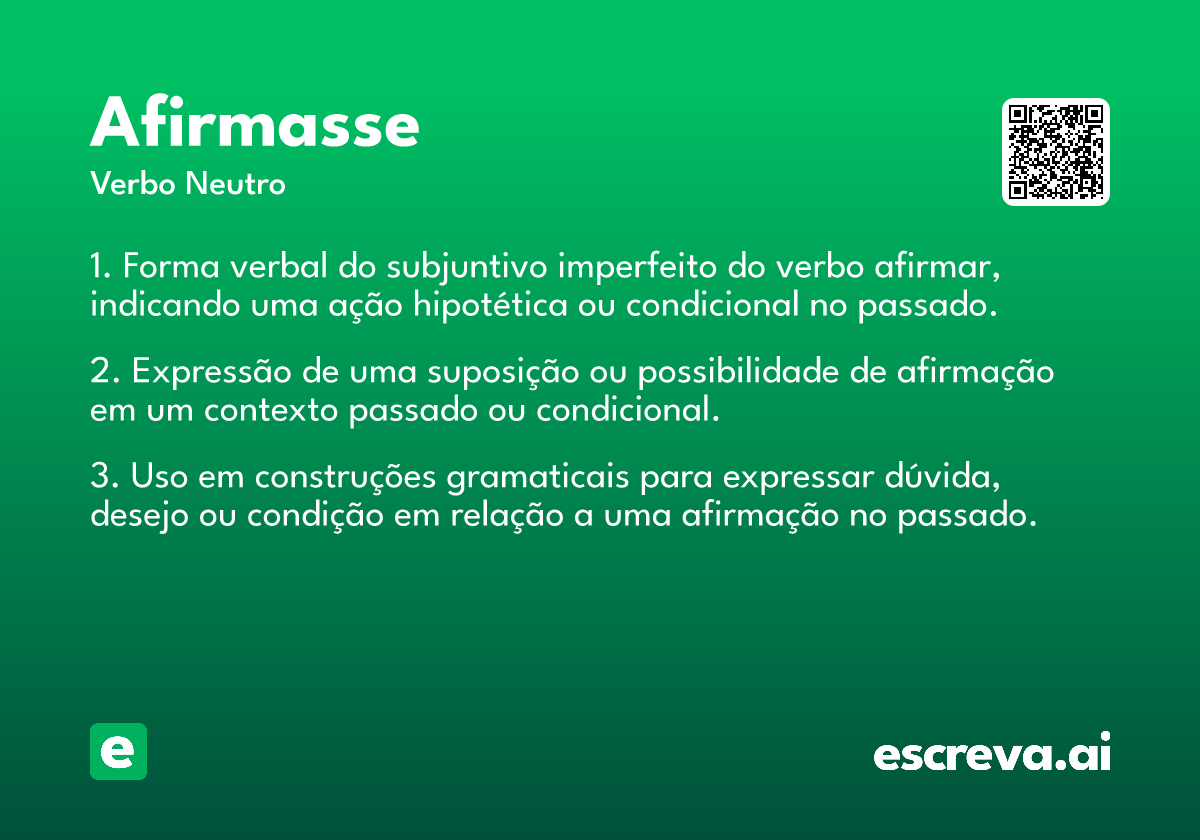 afirmasse