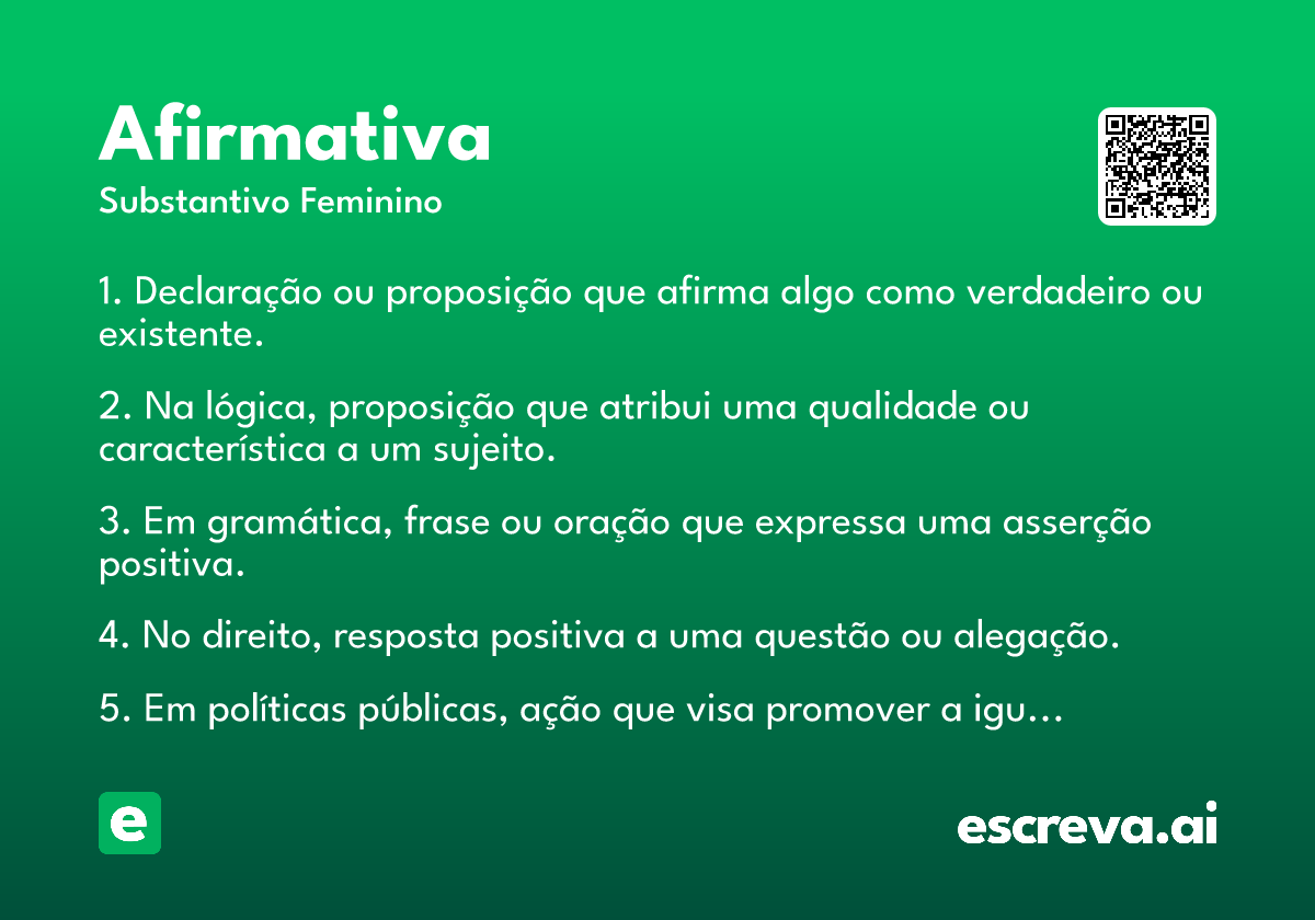 afirmativa