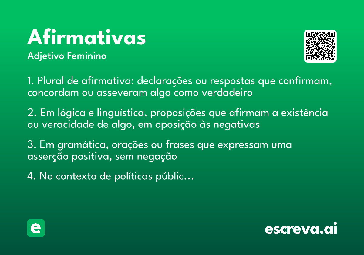 afirmativas