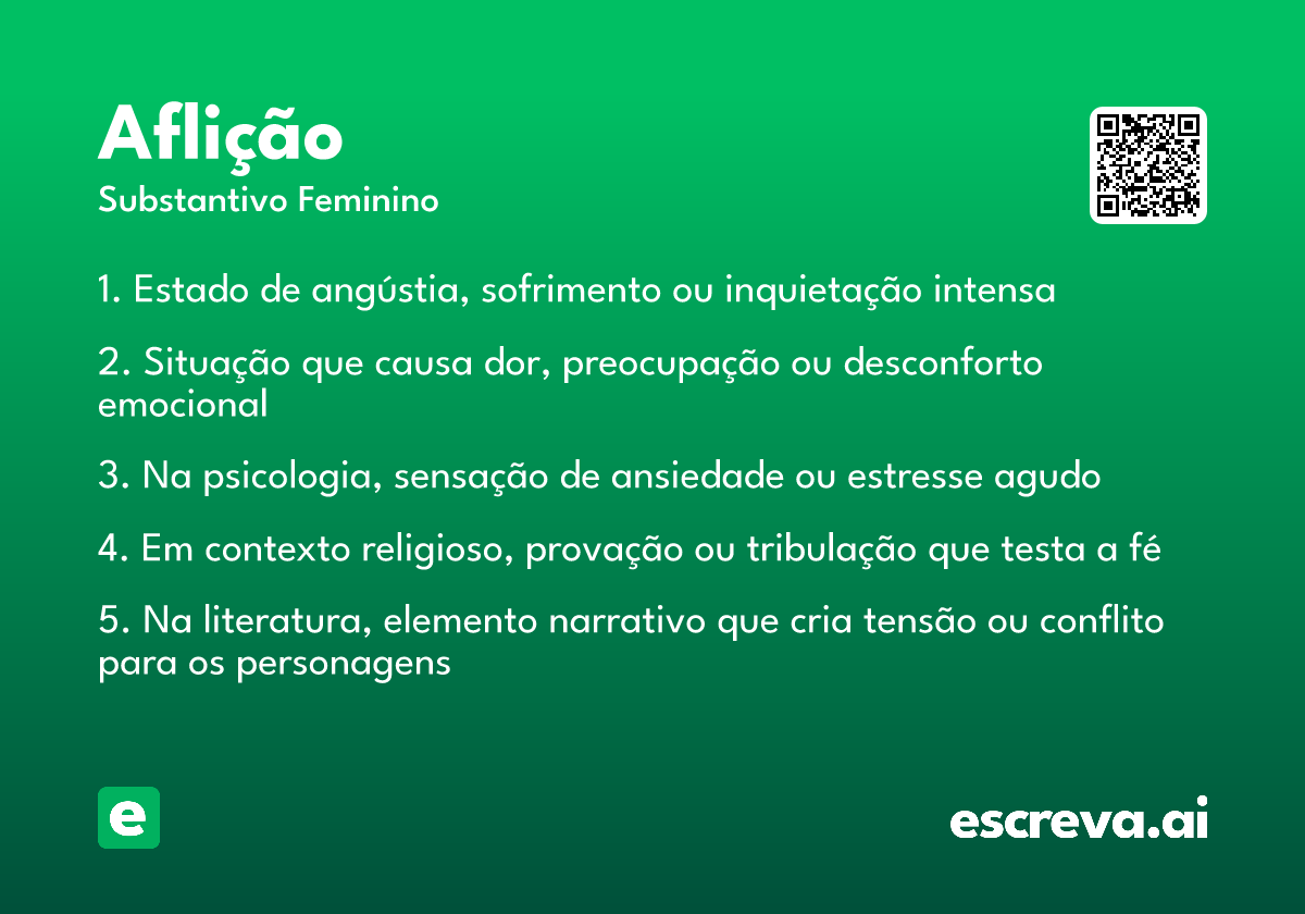aflição