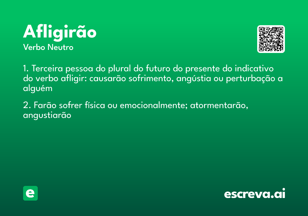 afligirão