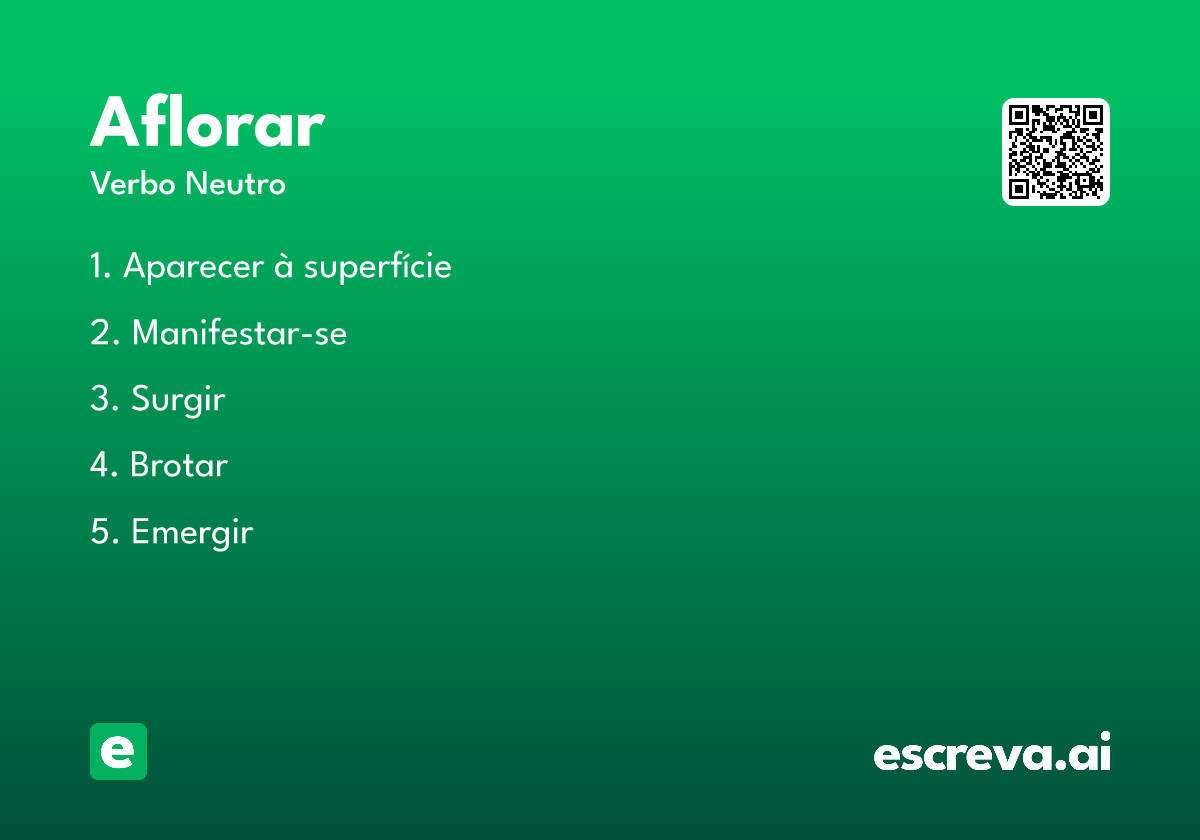 aflorar