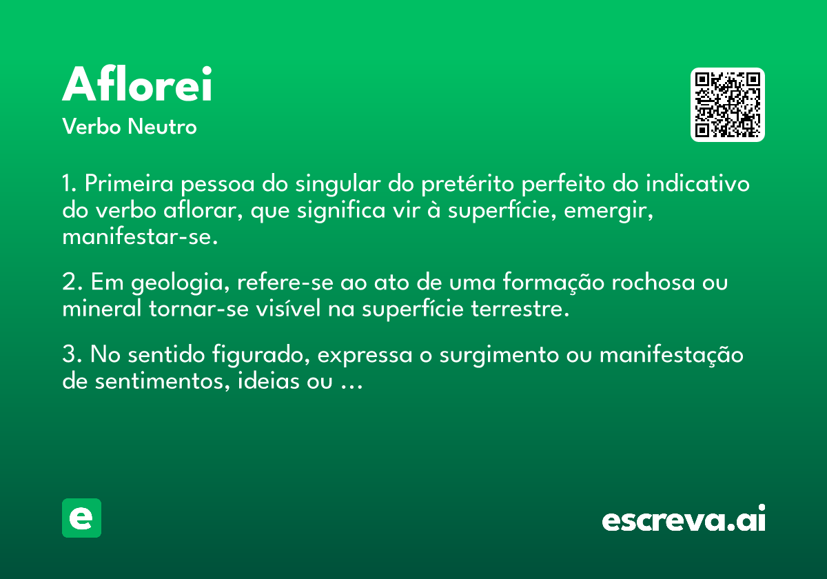 aflorei