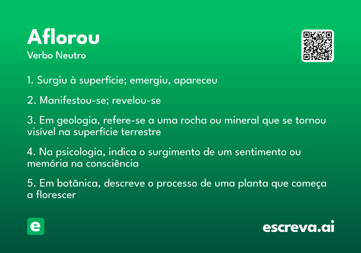 aflorou