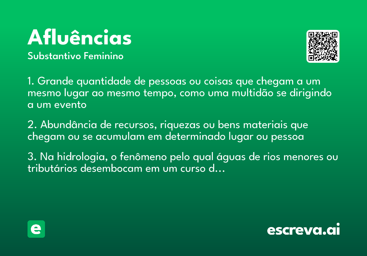 afluências