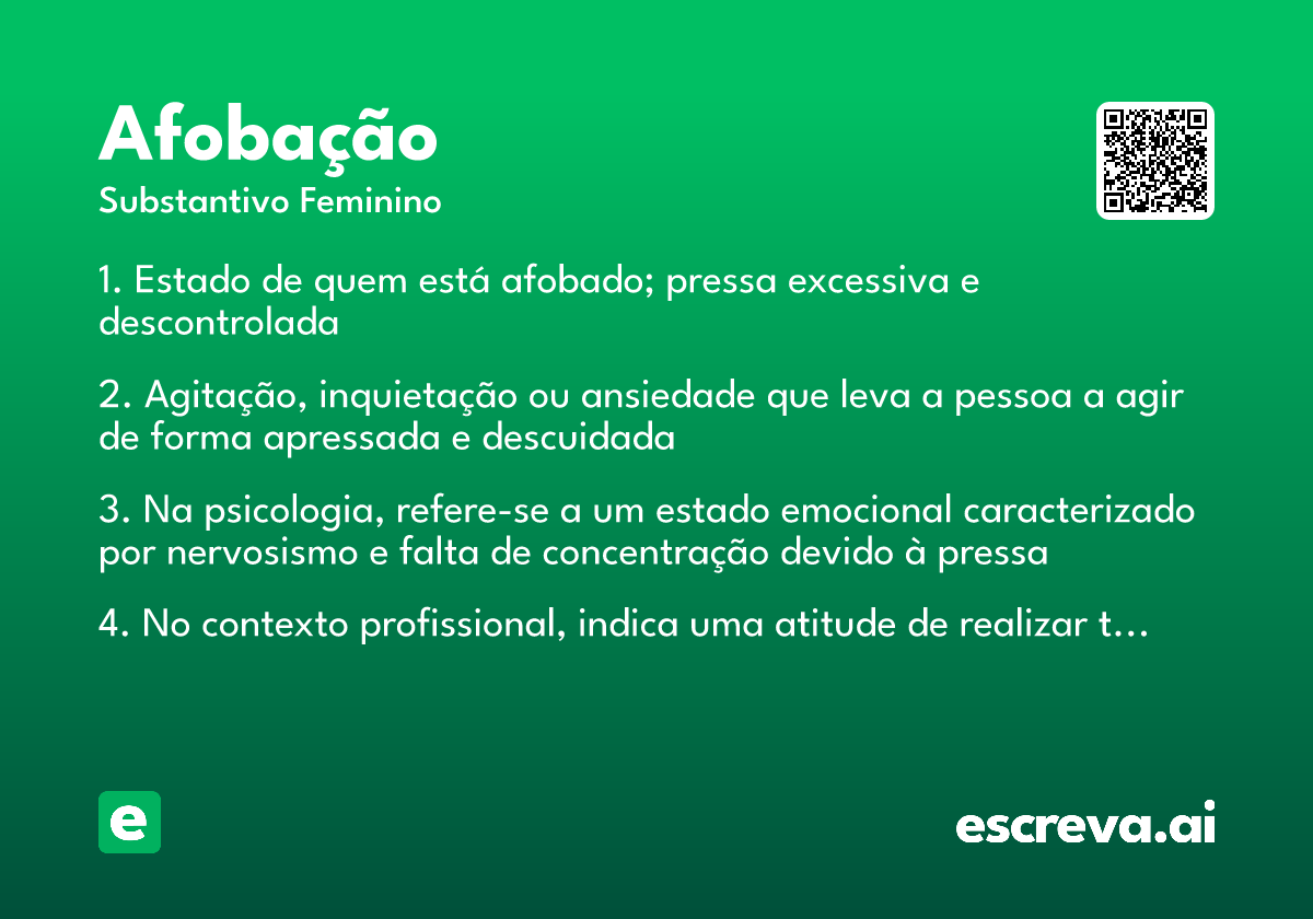 afobação