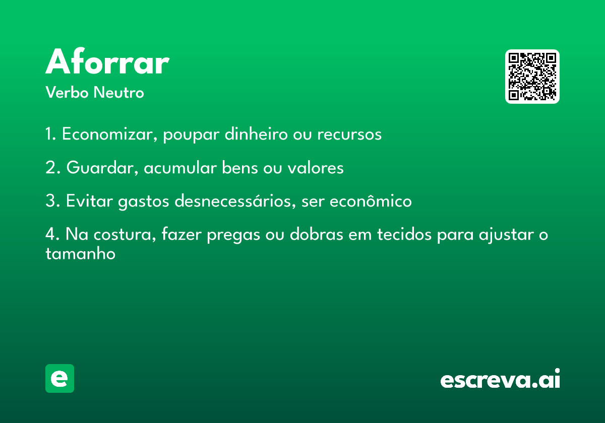aforrar
