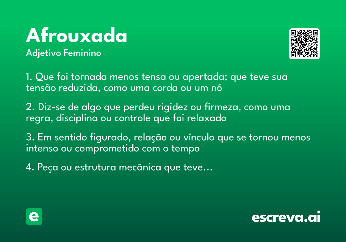 afrouxada