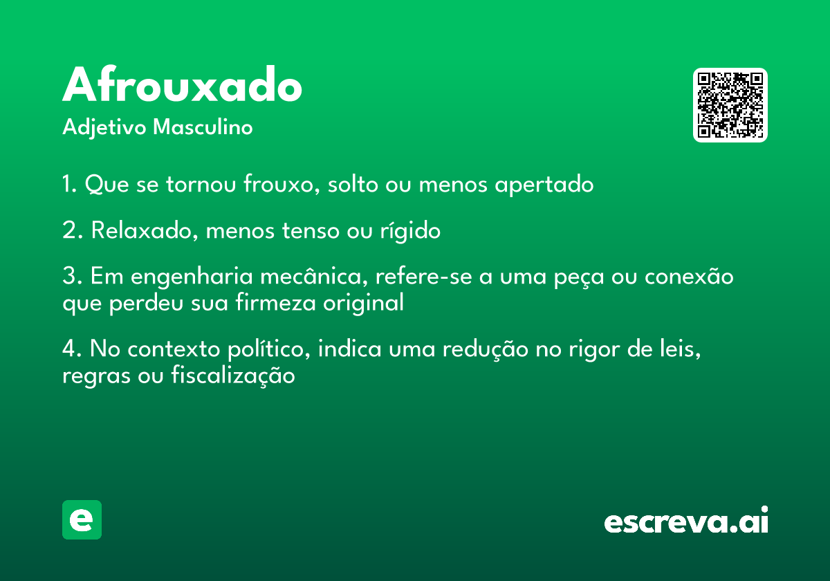 afrouxado