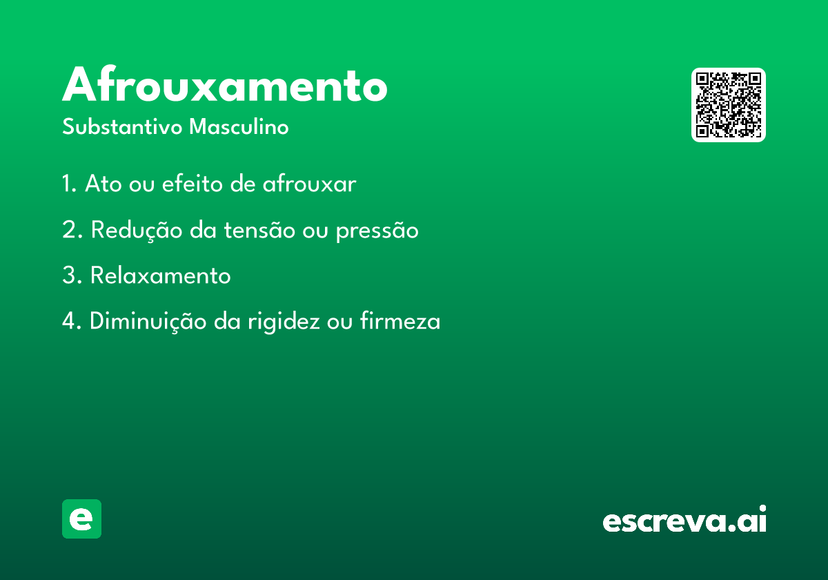 afrouxamento