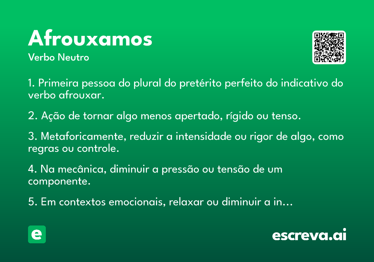 afrouxamos