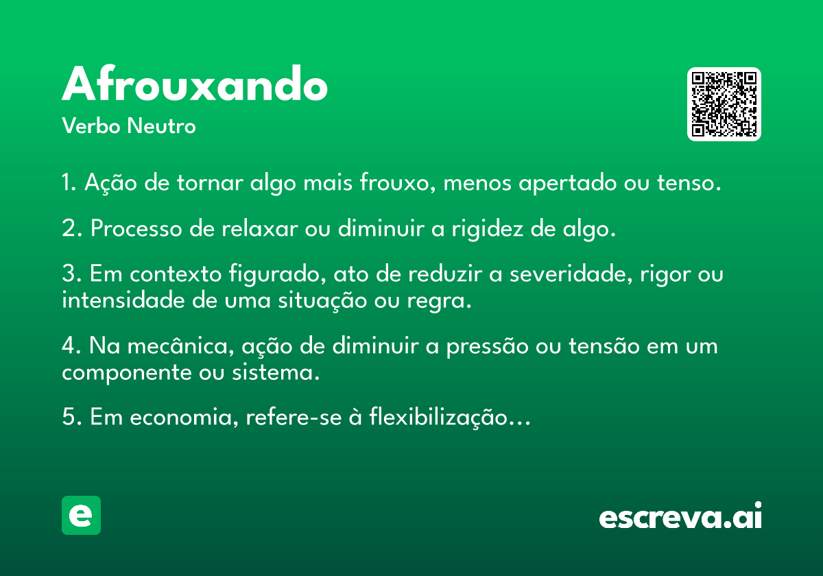 afrouxando