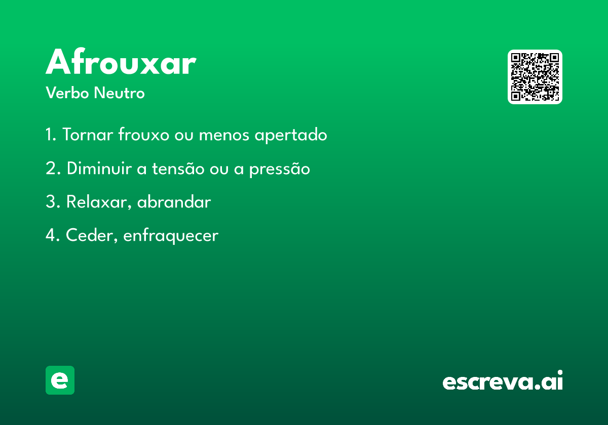 afrouxar