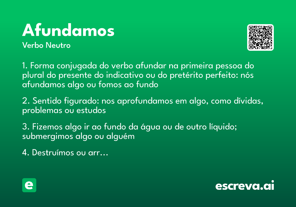 afundamos