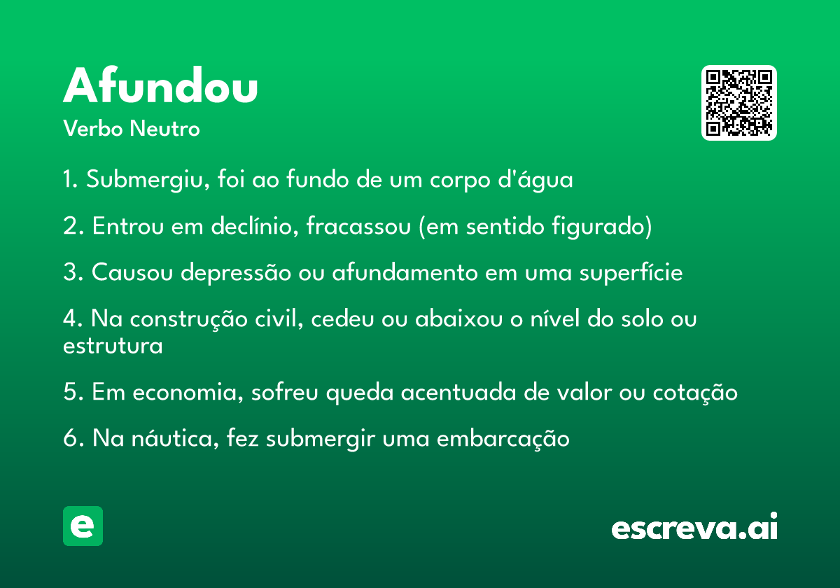 afundou