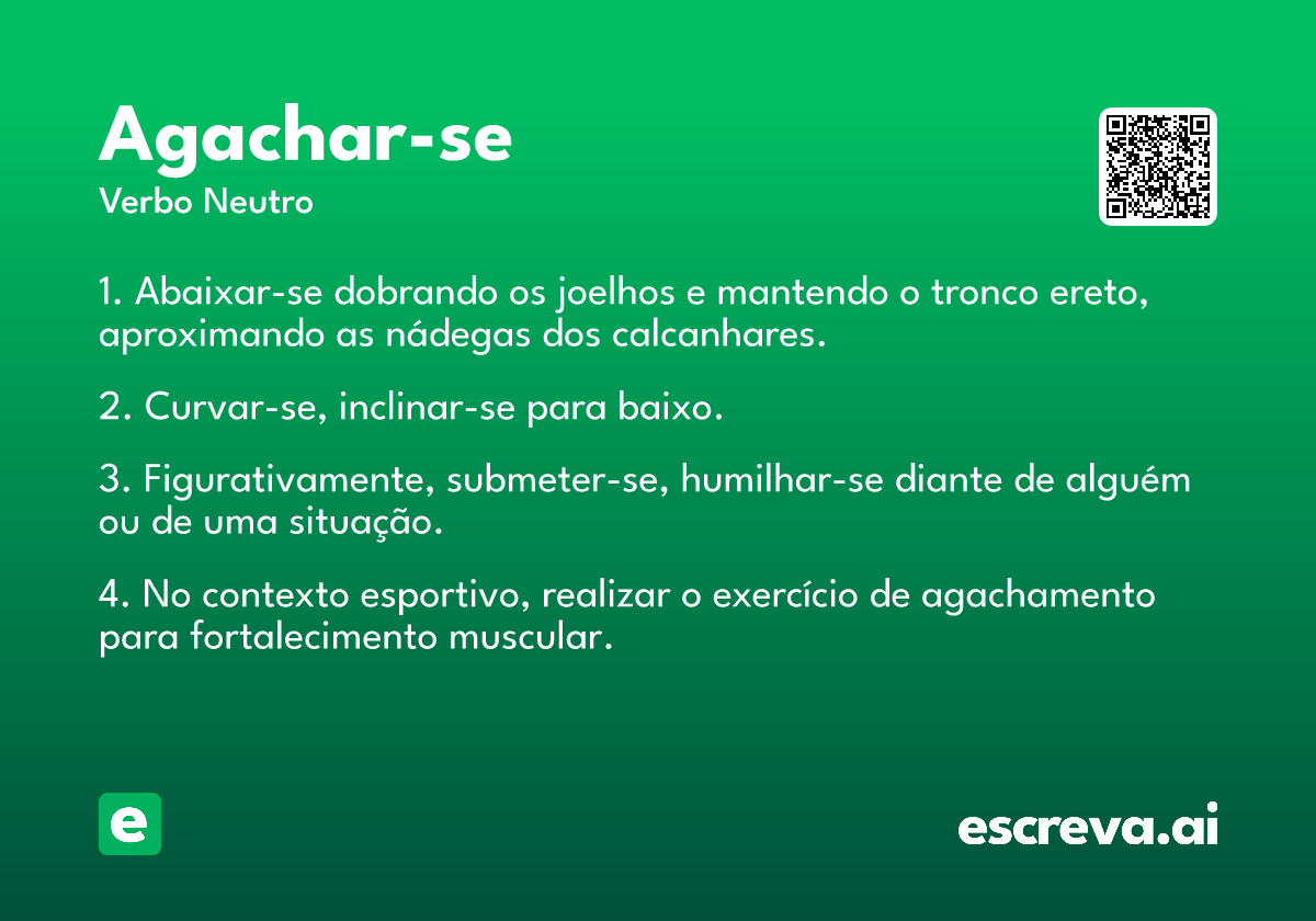agachar-se