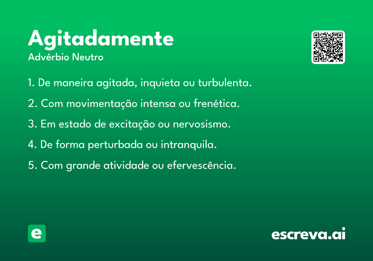 agitadamente