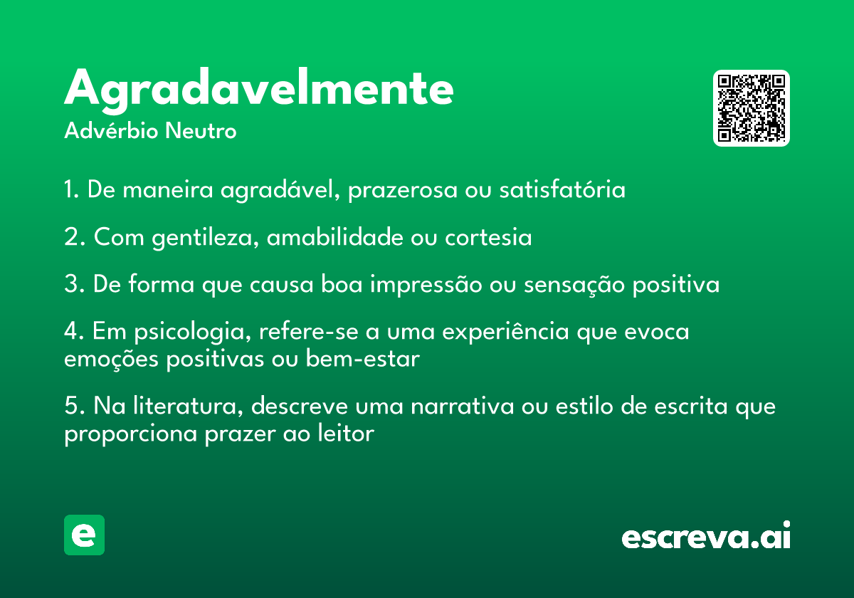 agradavelmente