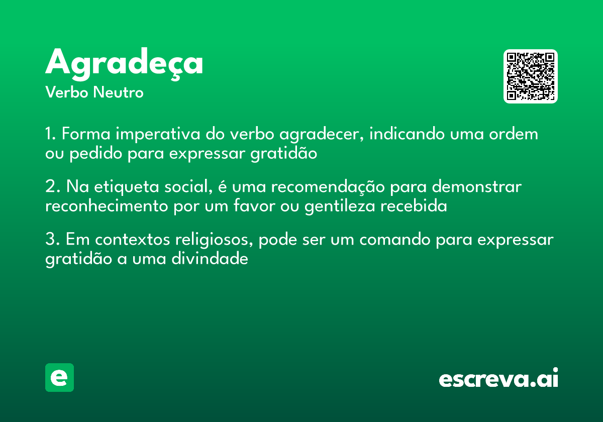 agradeça