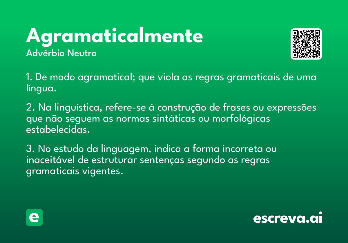 agramaticalmente