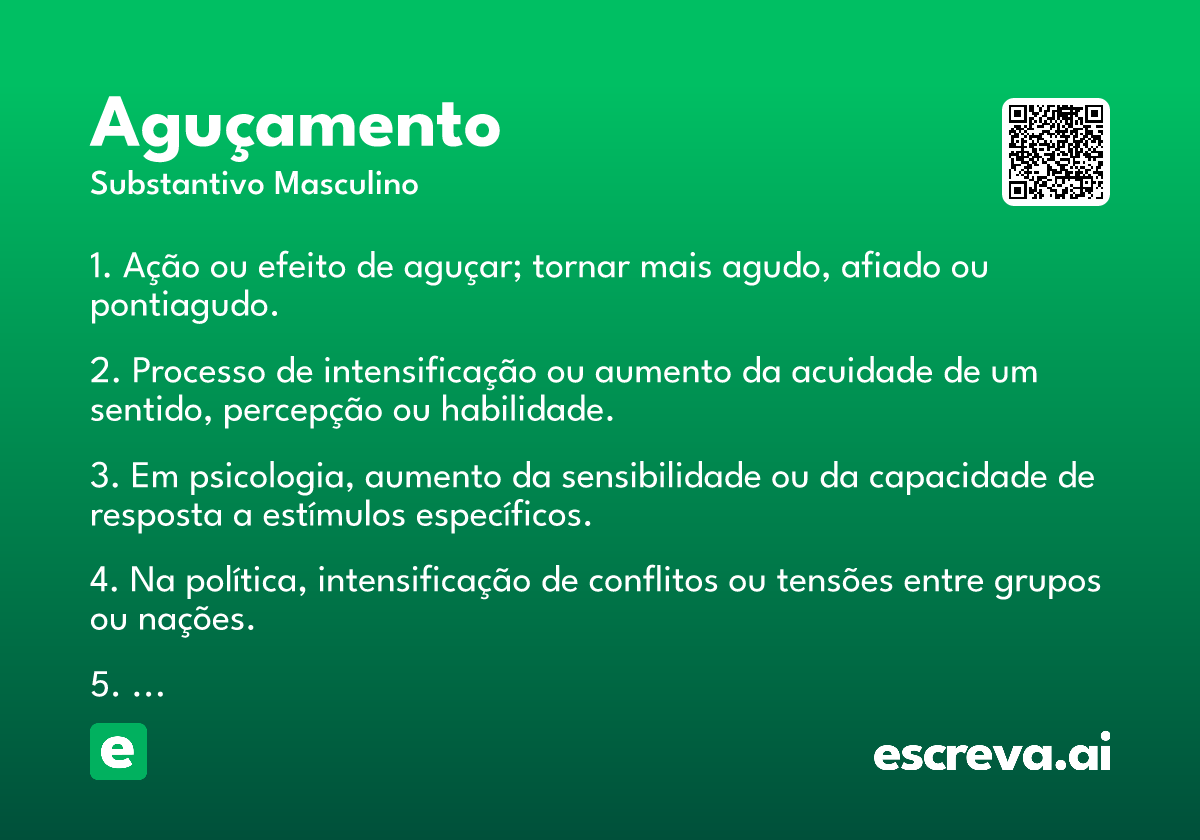 aguçamento