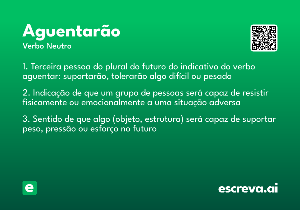 aguentarão