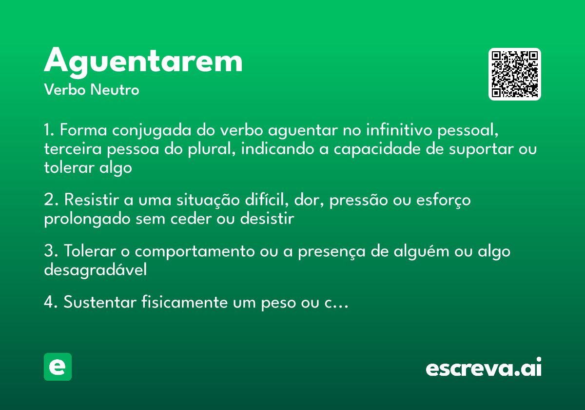 aguentarem
