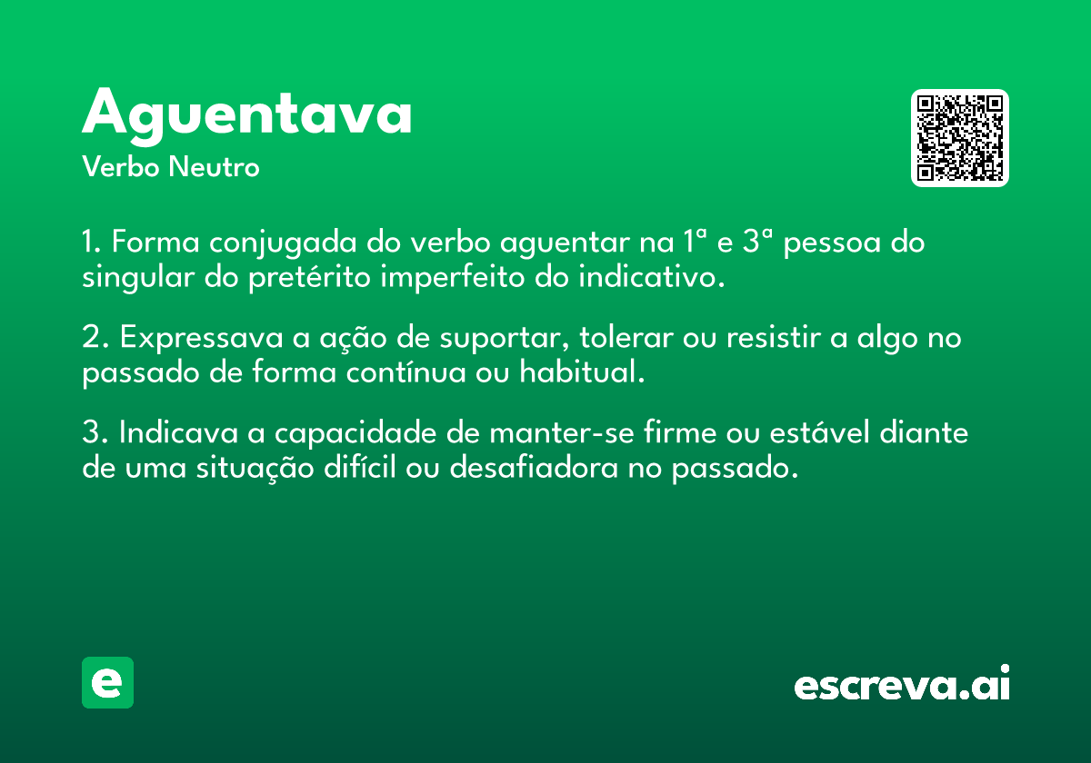 aguentava
