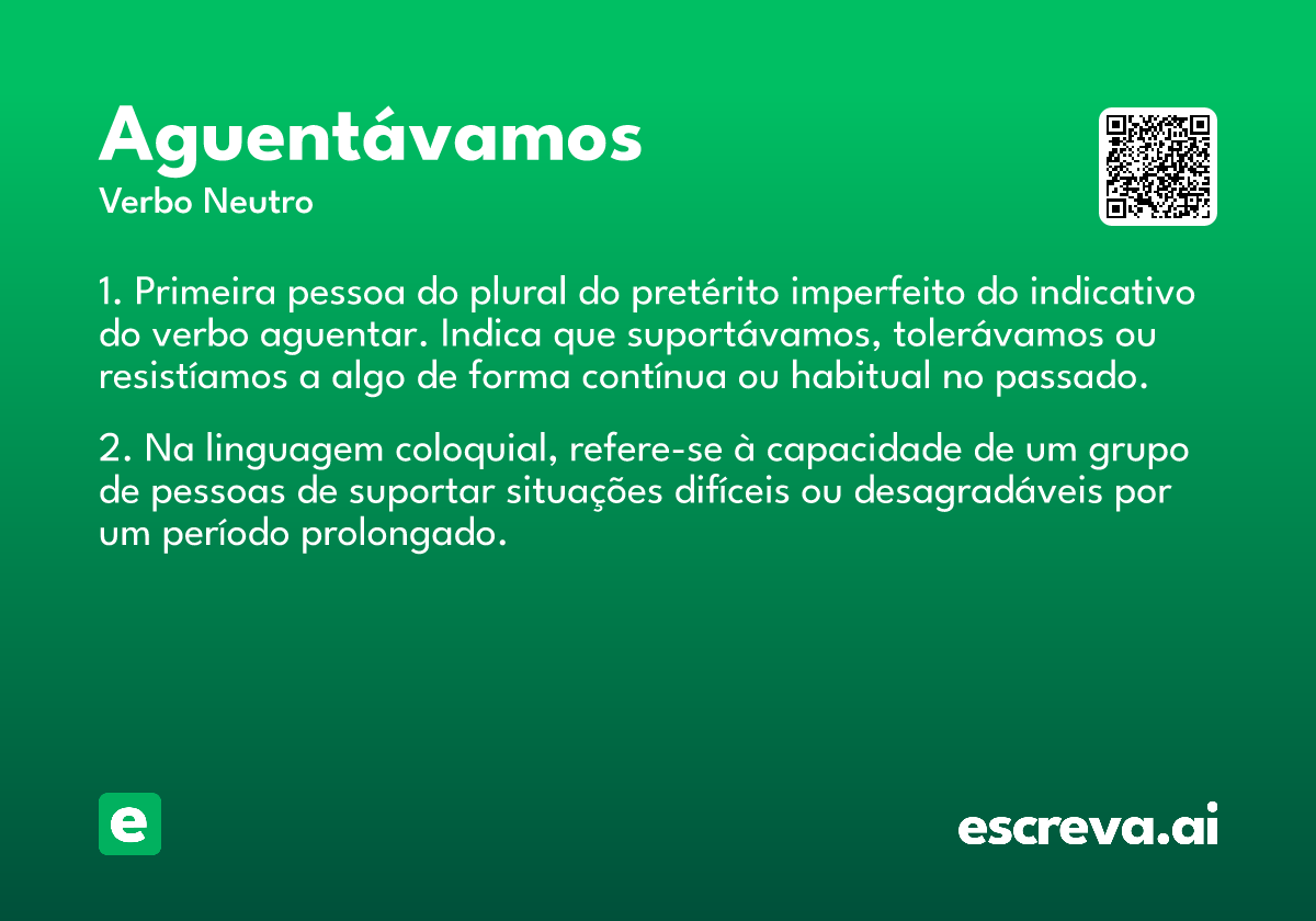 aguentávamos