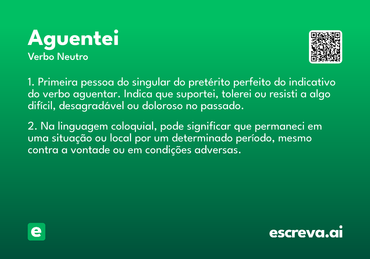 aguentei