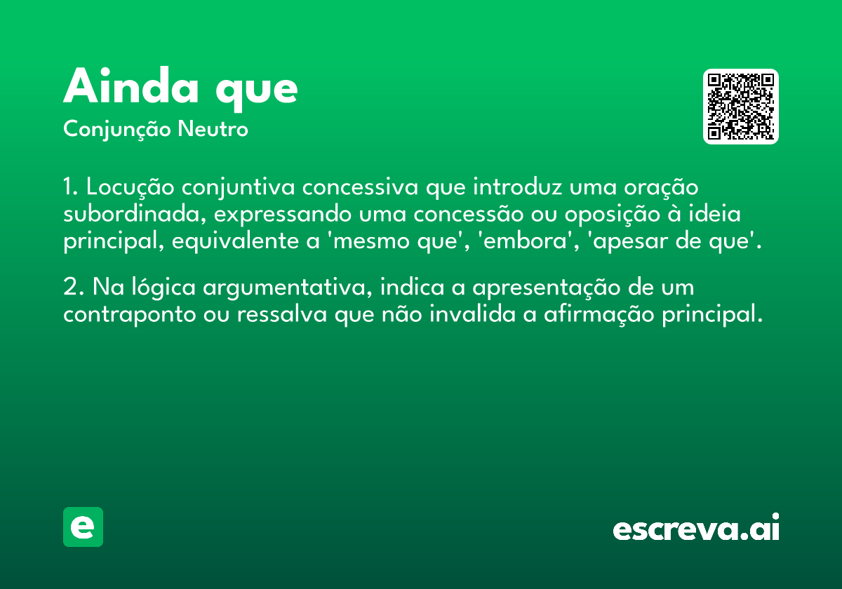 ainda que