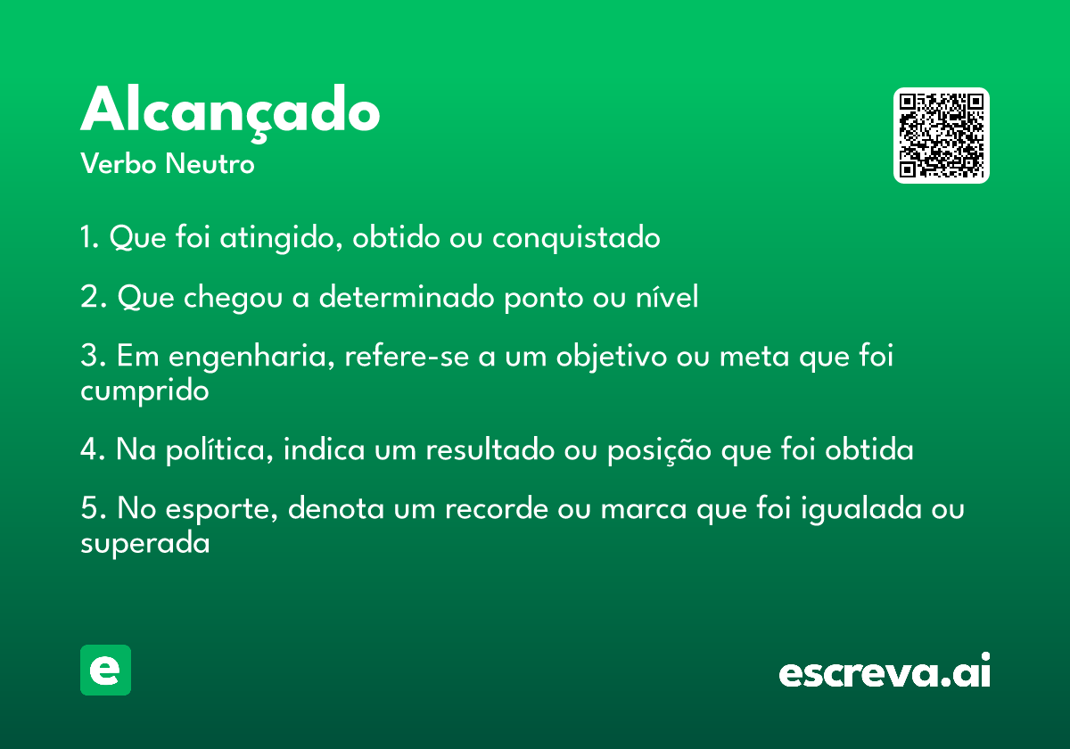 alcançado