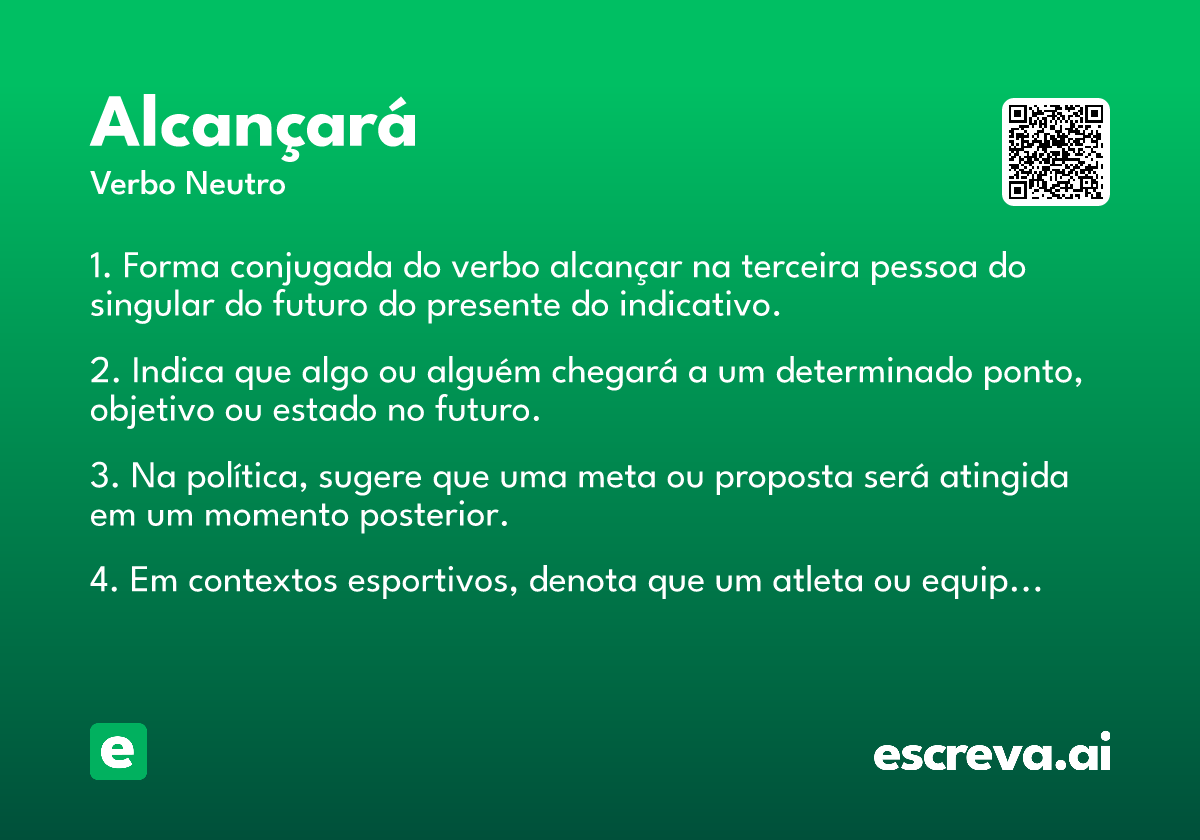 alcançará