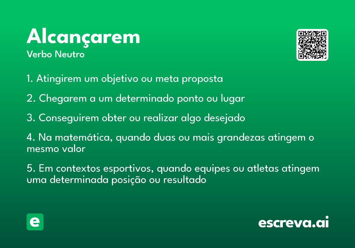 alcançarem