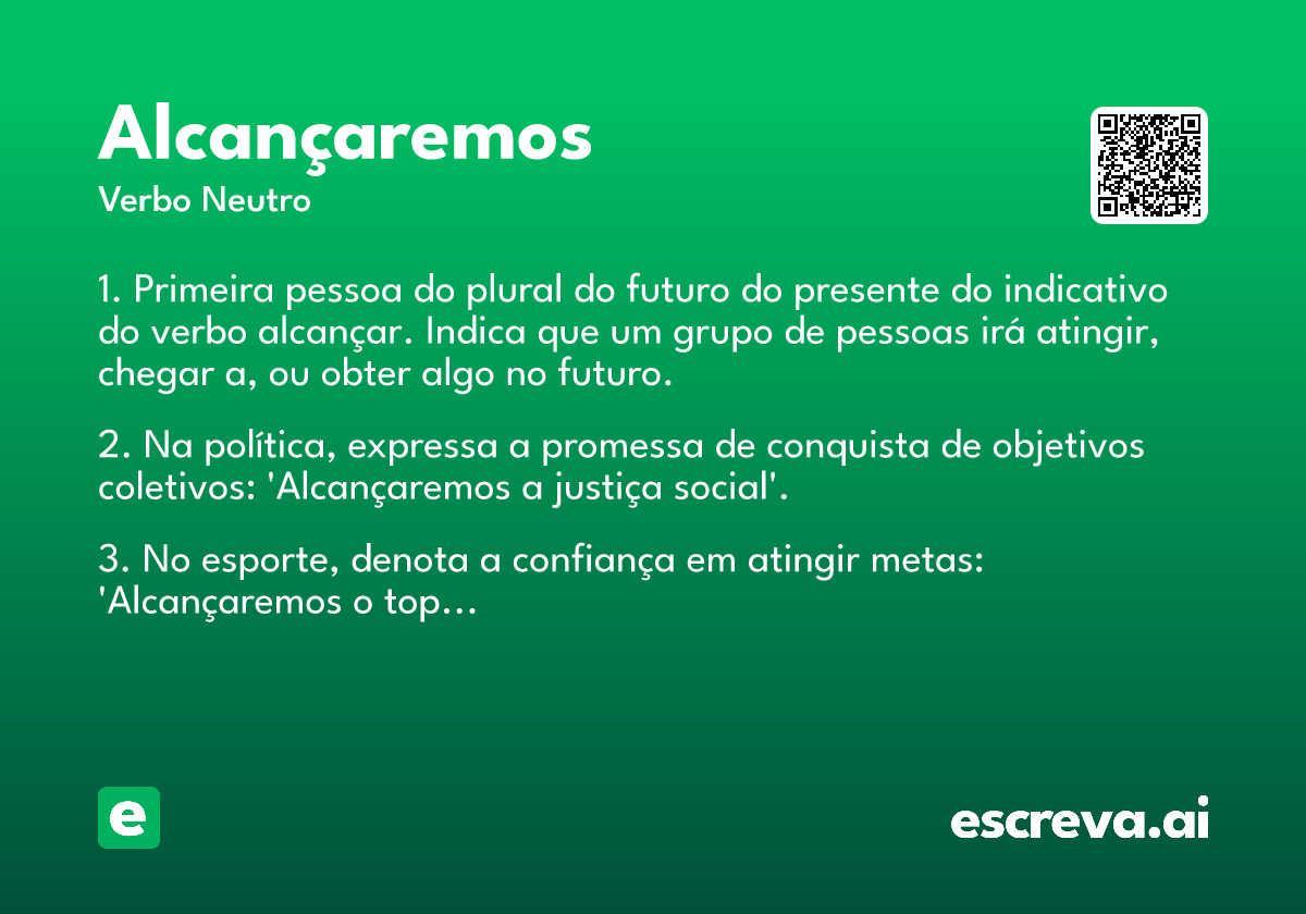 alcançaremos