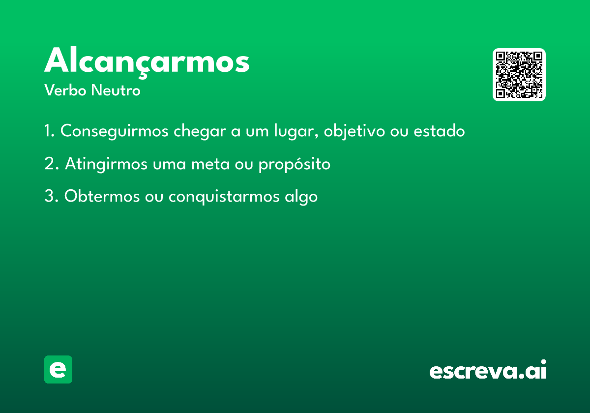 alcançarmos