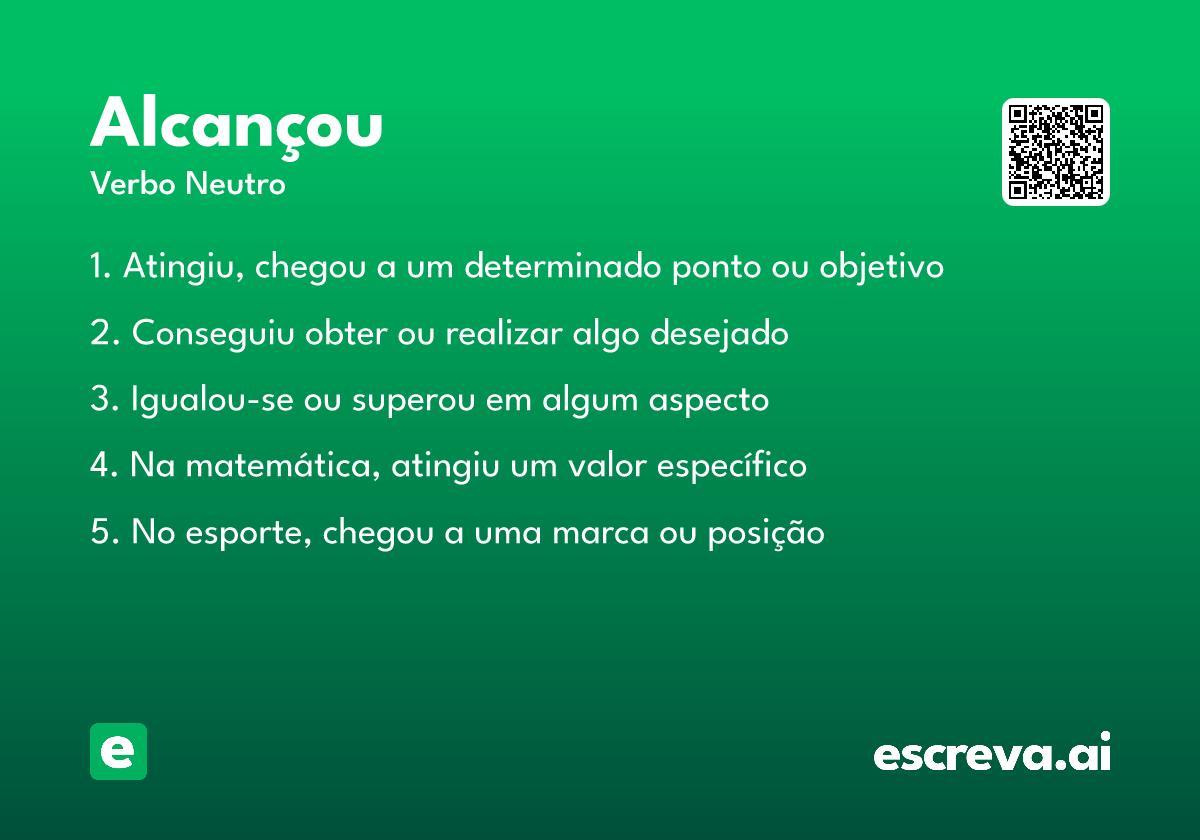alcançou