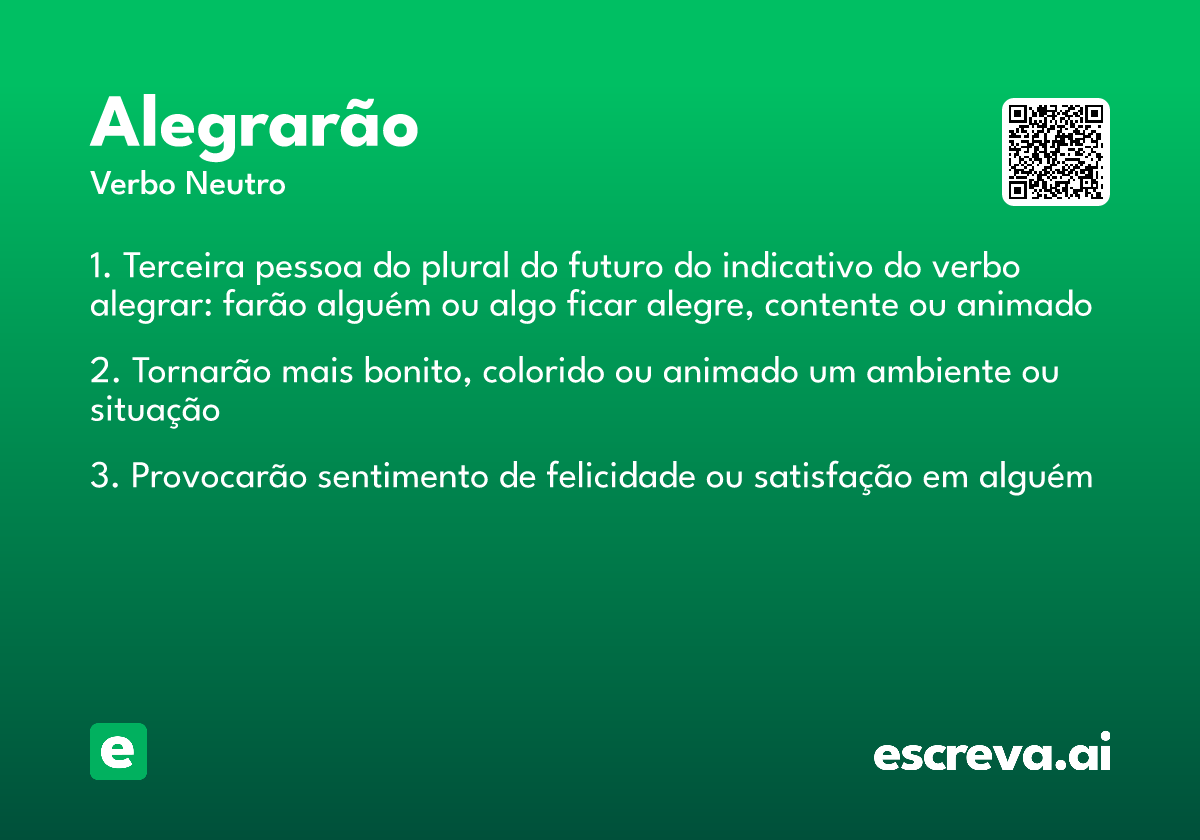 alegrarão