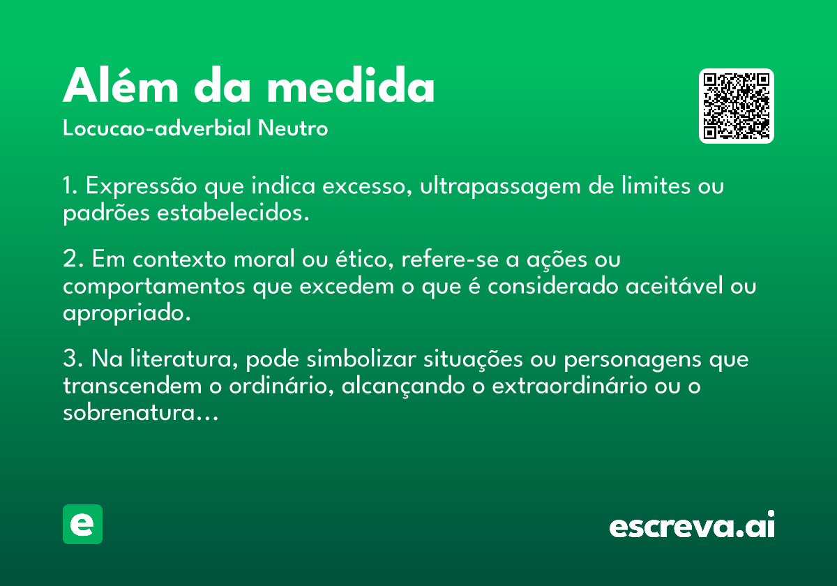 além da medida