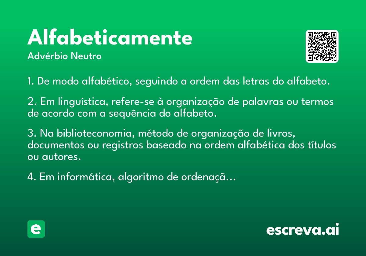 alfabeticamente