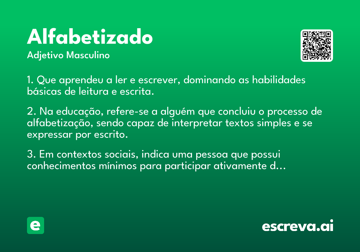 alfabetizado