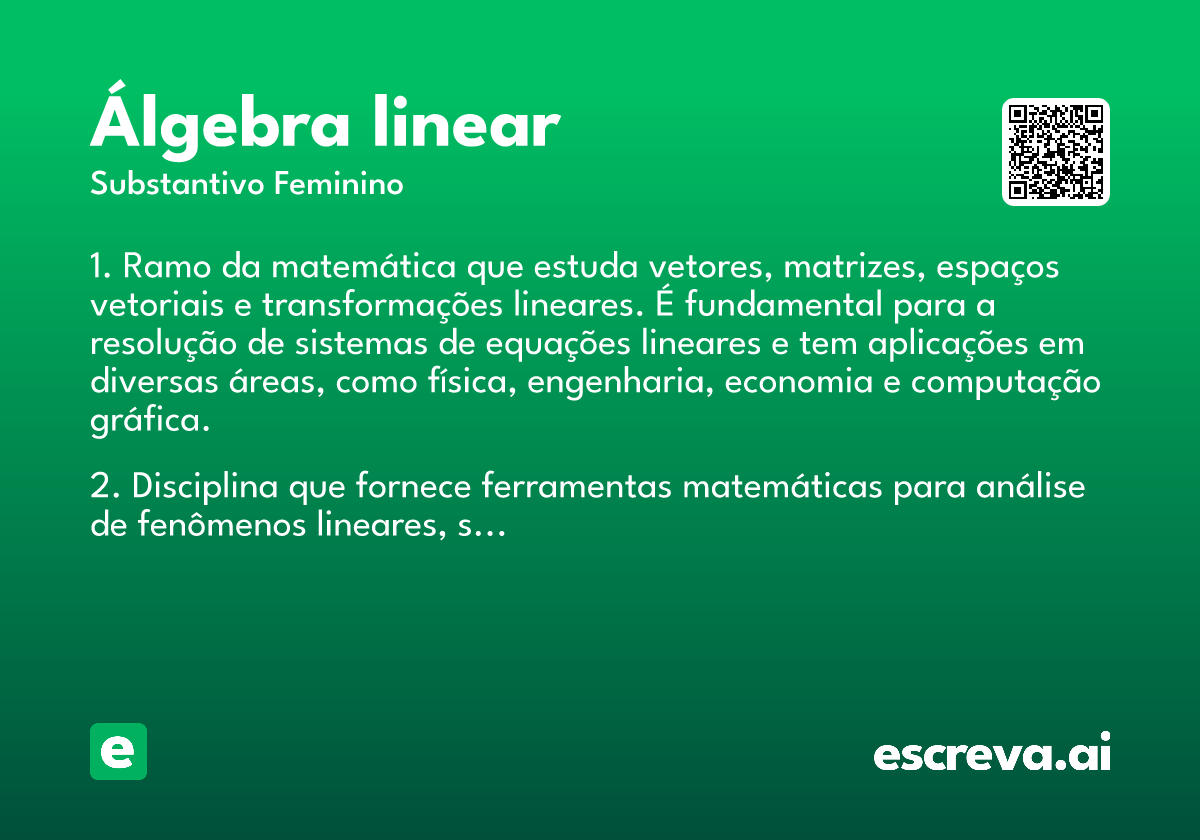 álgebra linear