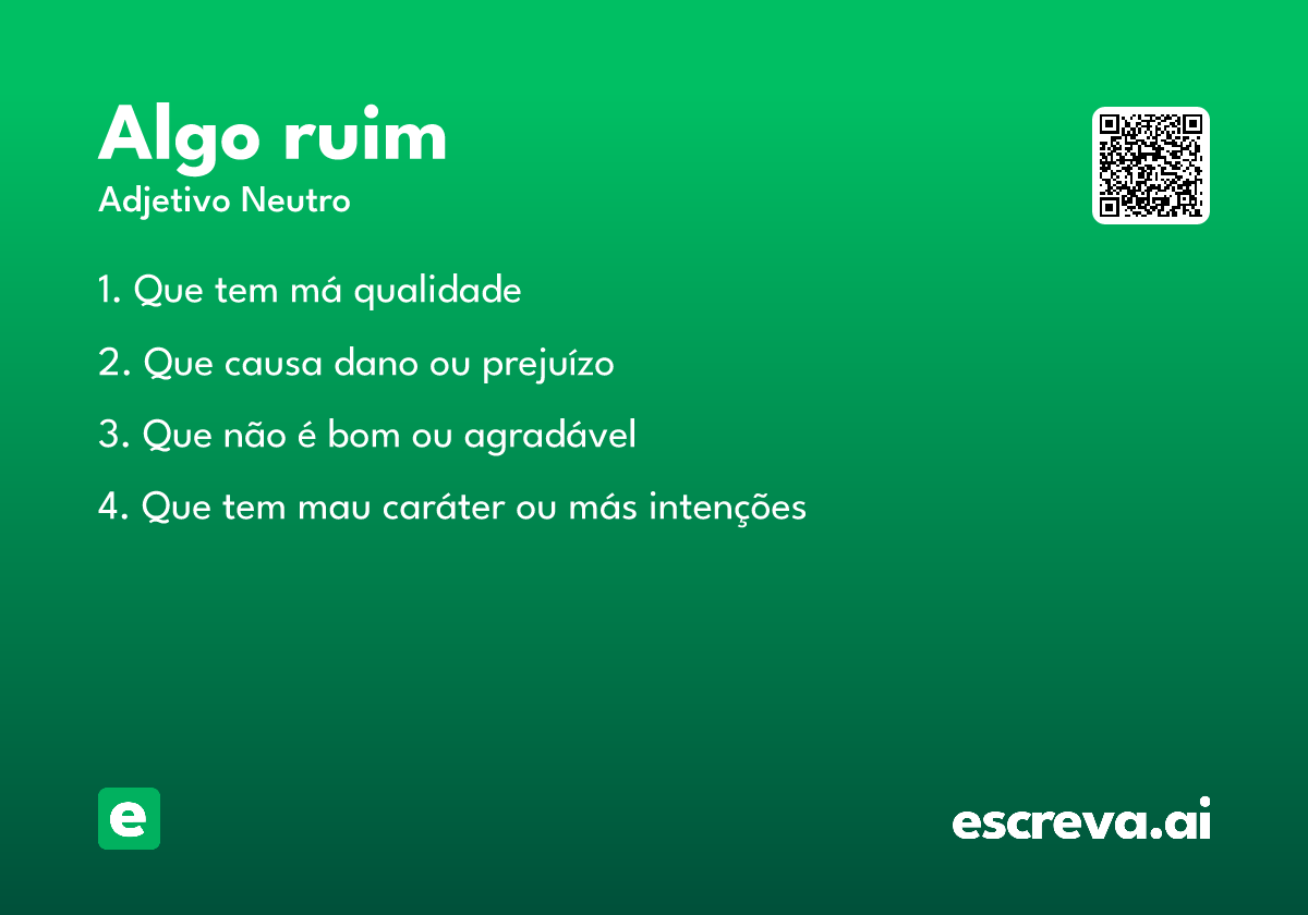 algo ruim