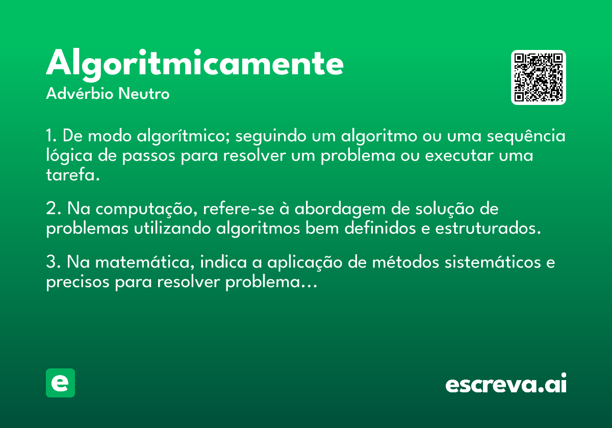 algoritmicamente