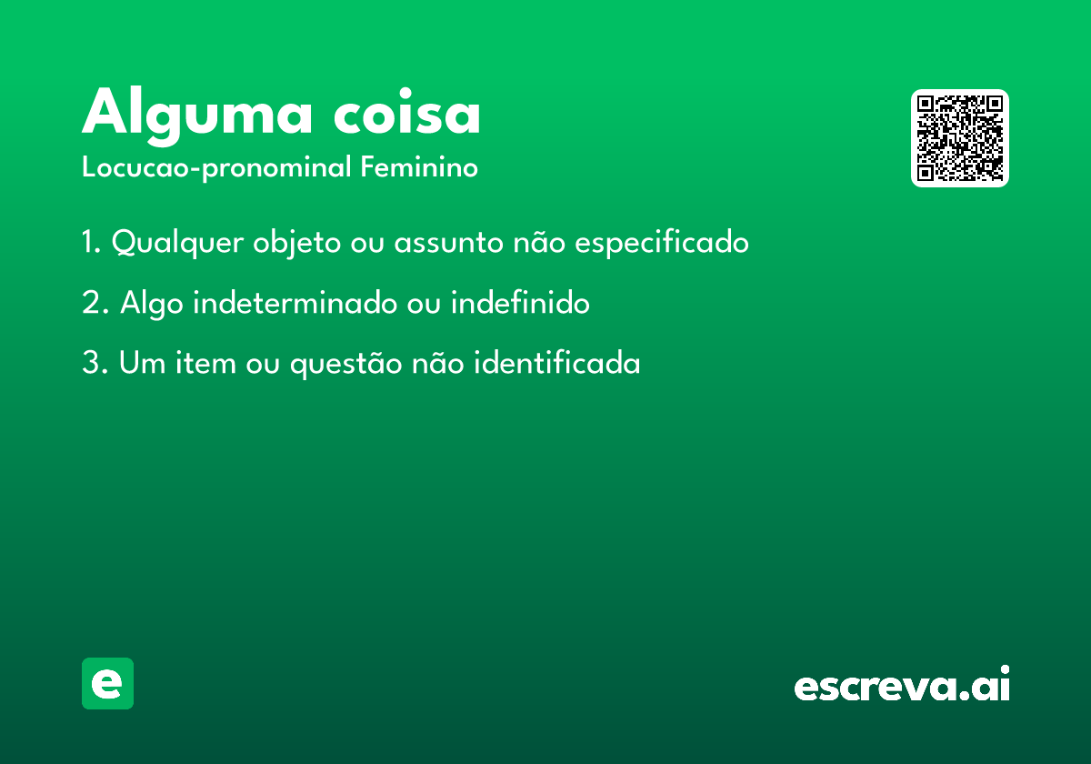 alguma coisa