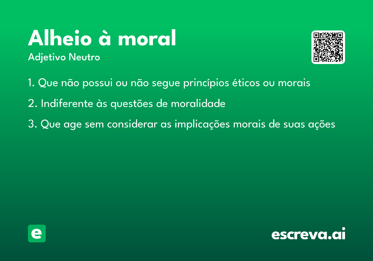 alheio à moral