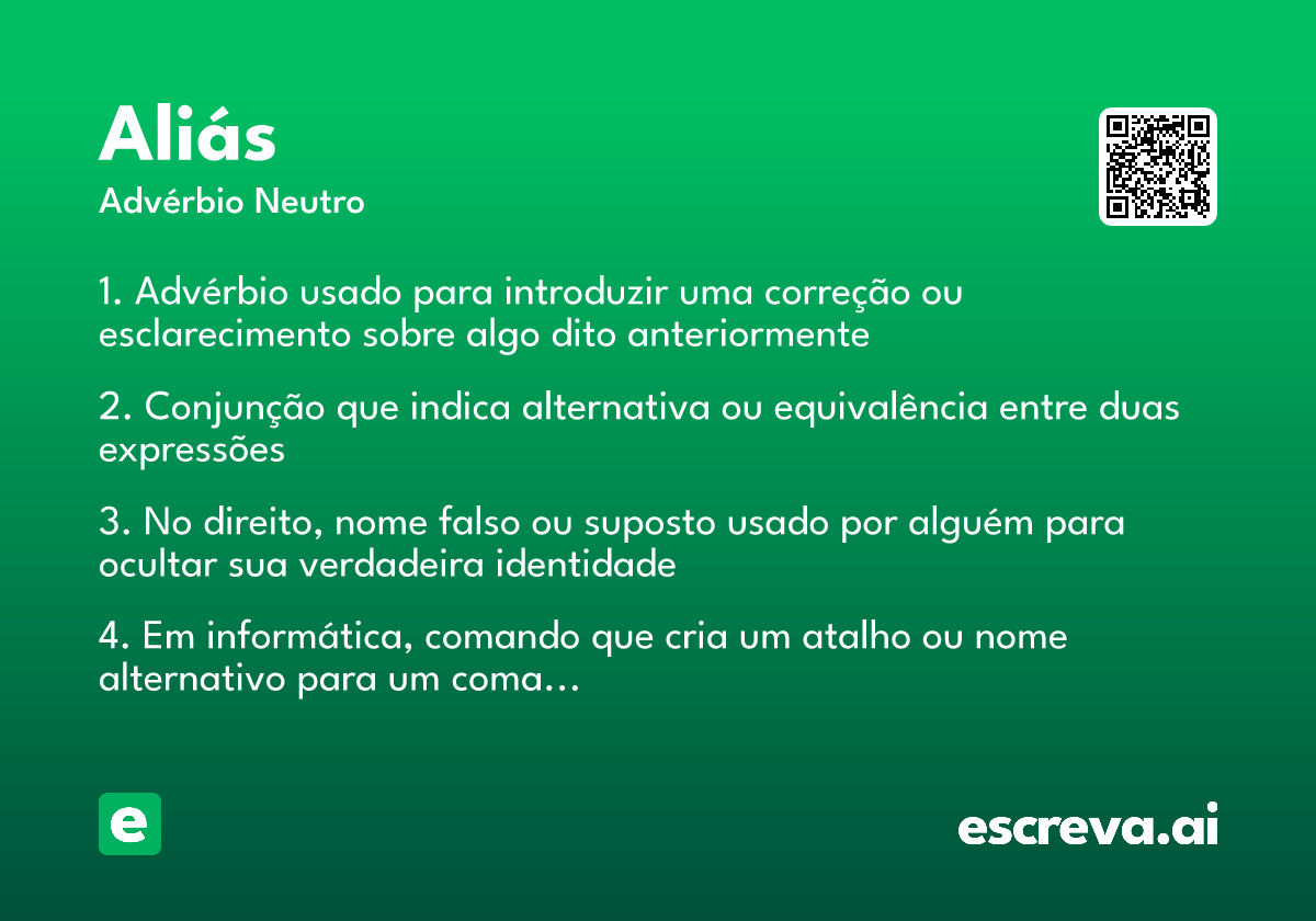 aliás