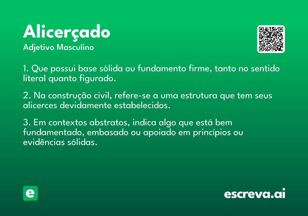 alicerçado