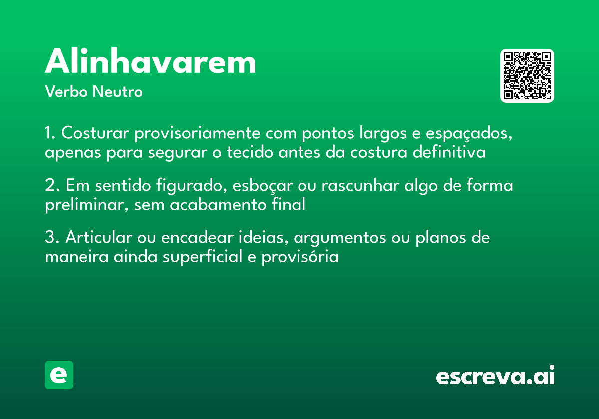 alinhavarem